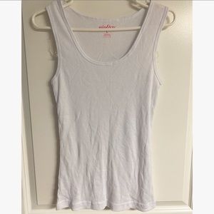mix&co. White Ribbed Tank Top